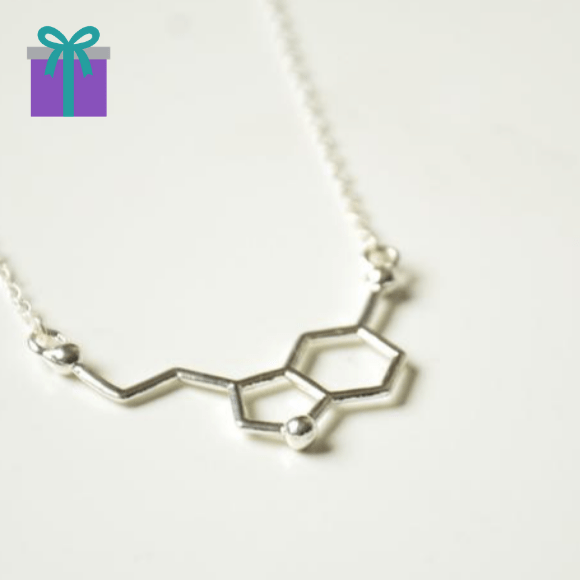 science gift - serotonin necklace