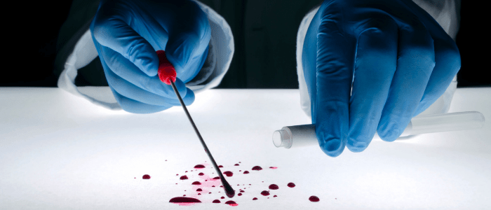 Accelerated aging in forensic studies blood samples