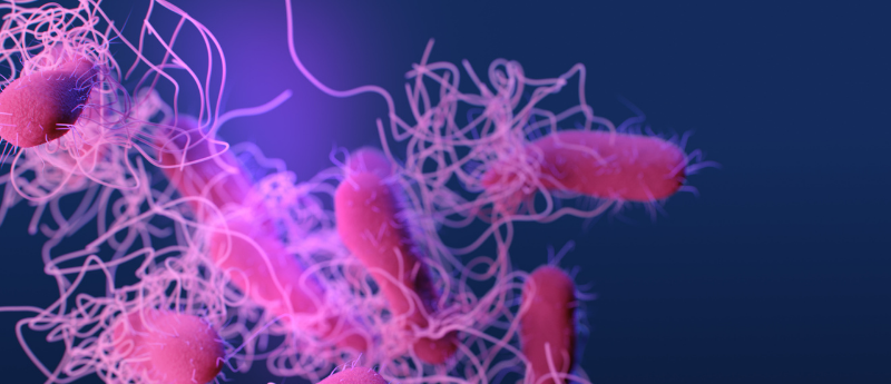 Bacteria with flagella, antibiotic resistance