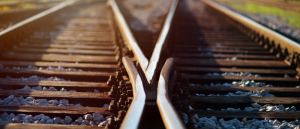 Rail crossing symbolizing decision making